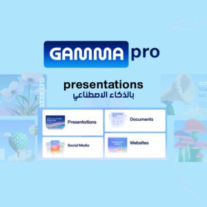 Gamma app AI presentation tool interface showing automated slide creation for Egyptian businesses with Digital Services branding